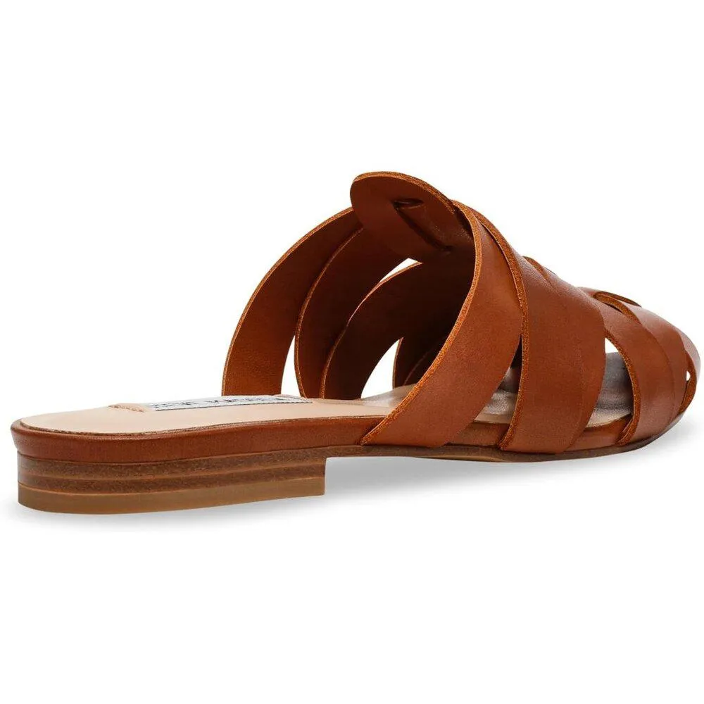 Jansen Tan Leather Fisherman Flat Loafers