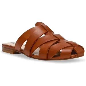 Jansen Tan Leather Fisherman Flat Loafers