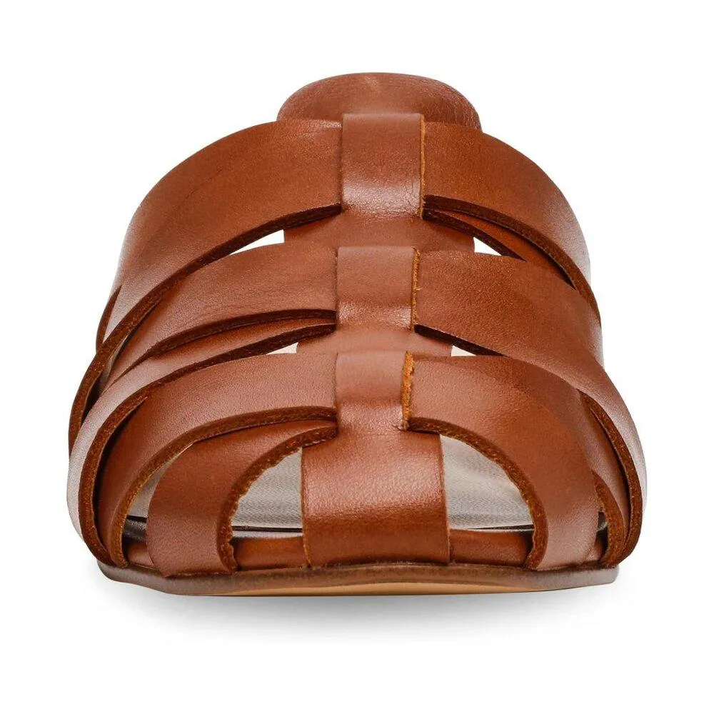 Jansen Tan Leather Fisherman Flat Loafers