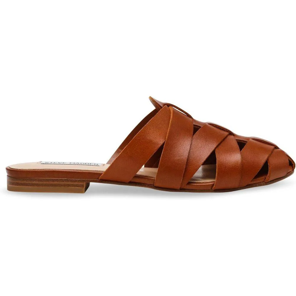 Jansen Tan Leather Fisherman Flat Loafers