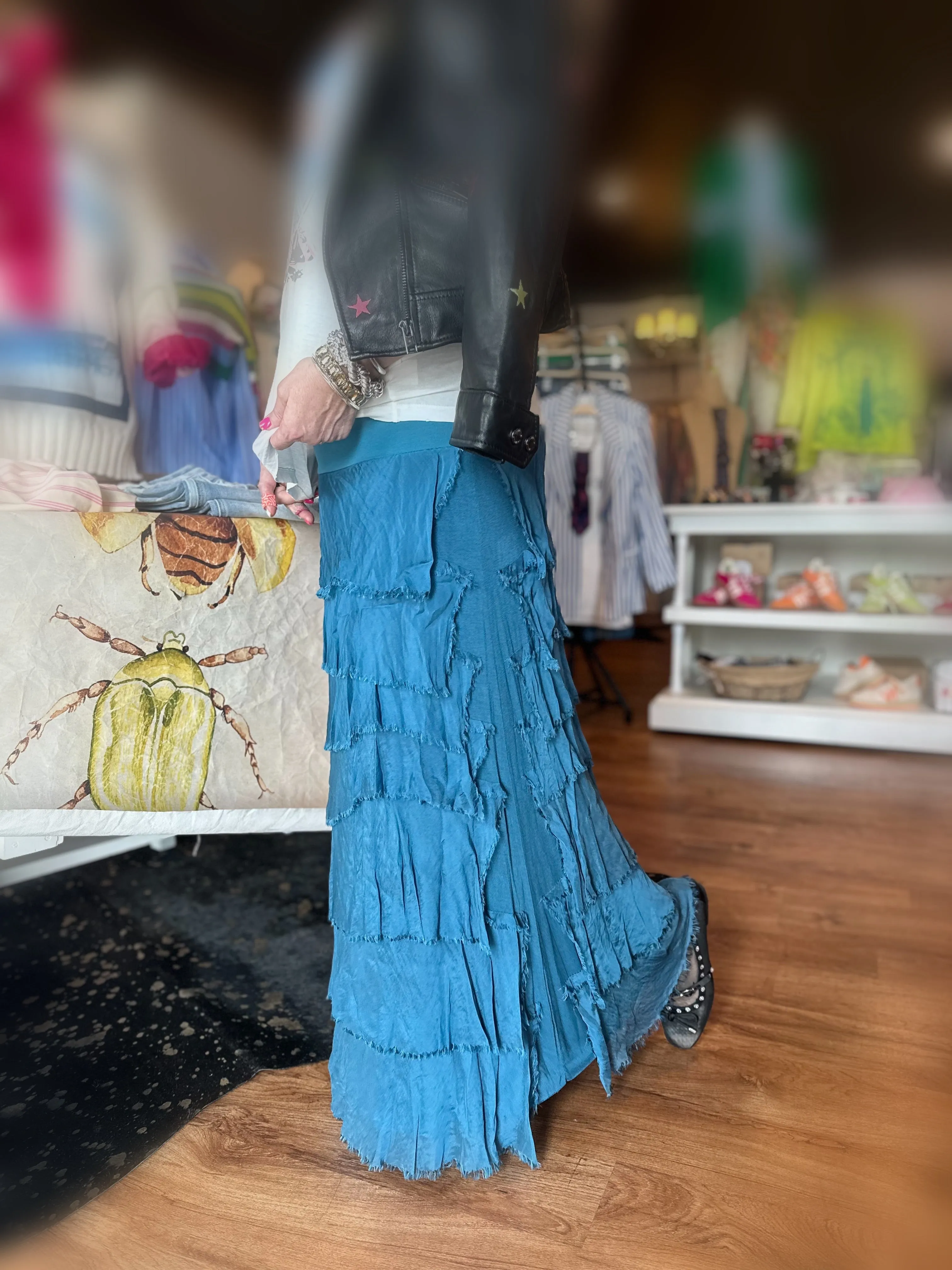 Jersey Layered Skirt in Blueberry