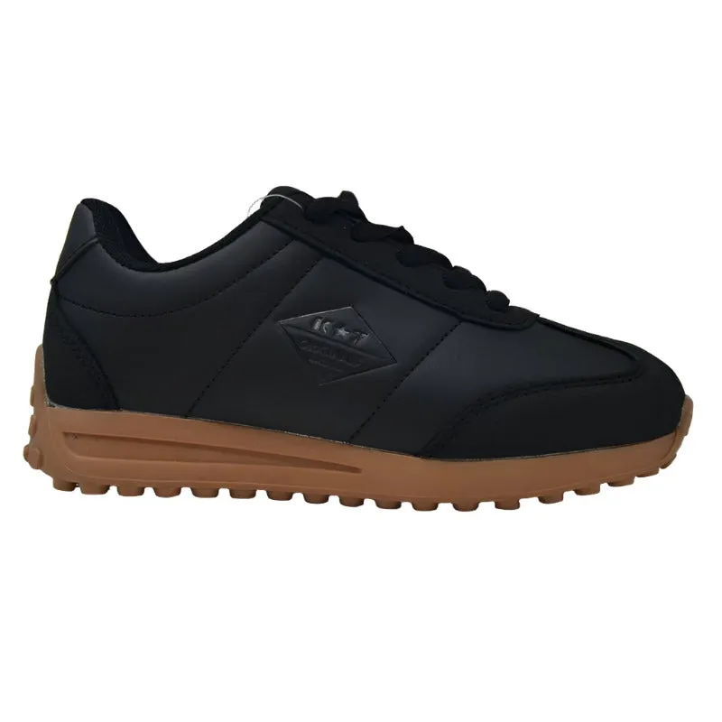 K*7 kids lace up Toffee sole sneaker -Black