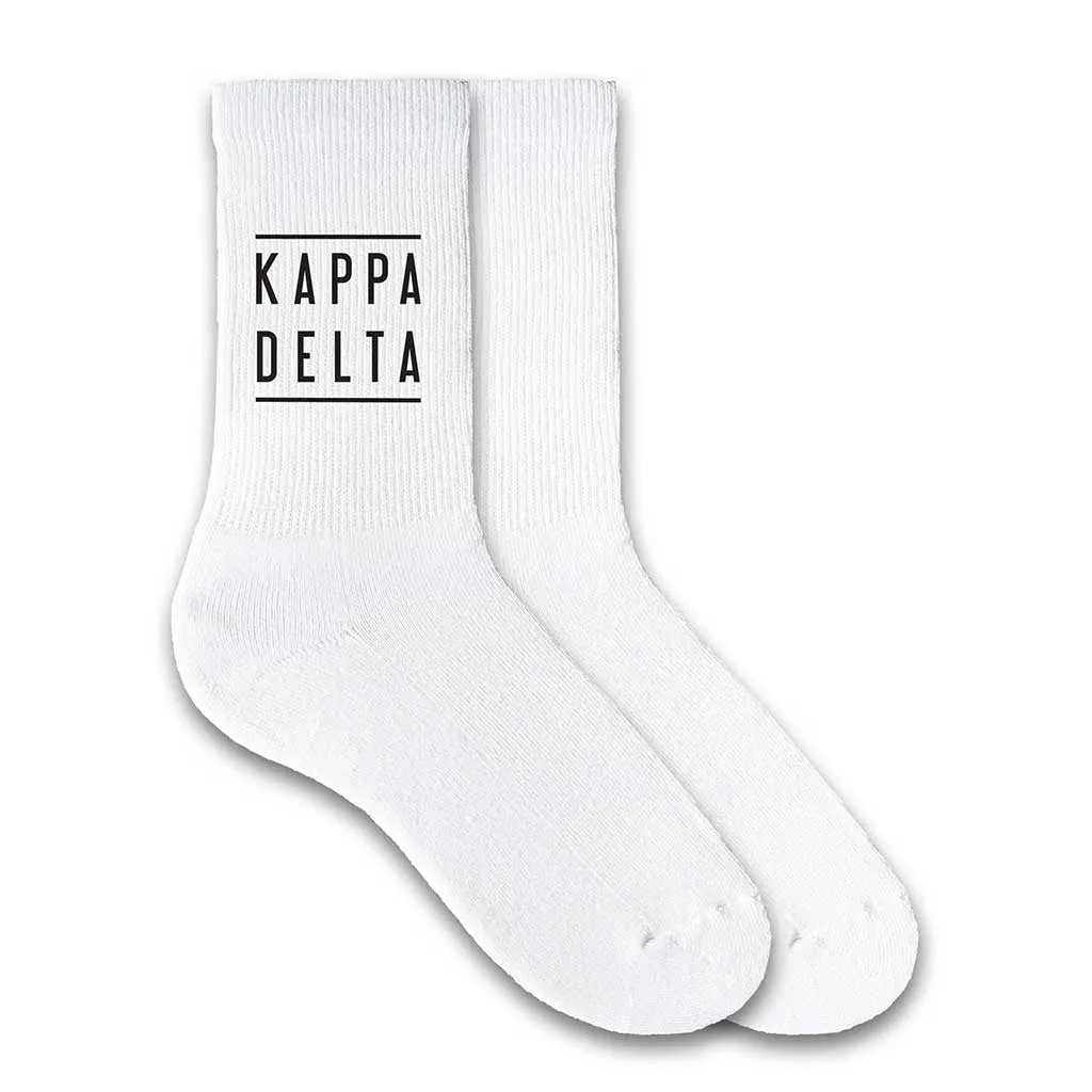 Kappa Delta Sorority Crew Socks