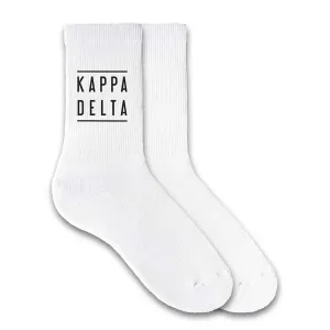 Kappa Delta Sorority Crew Socks