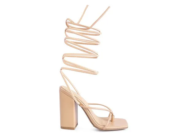 Laced up Block Heel