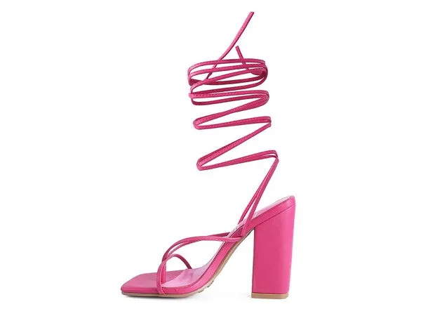 Laced up Block Heel