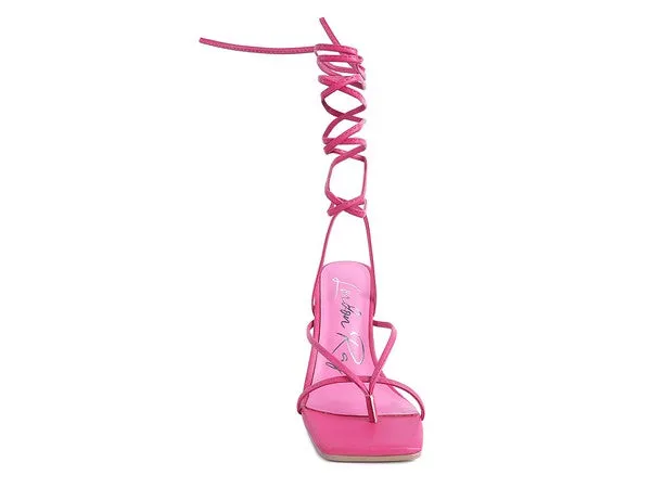 Laced up Block Heel