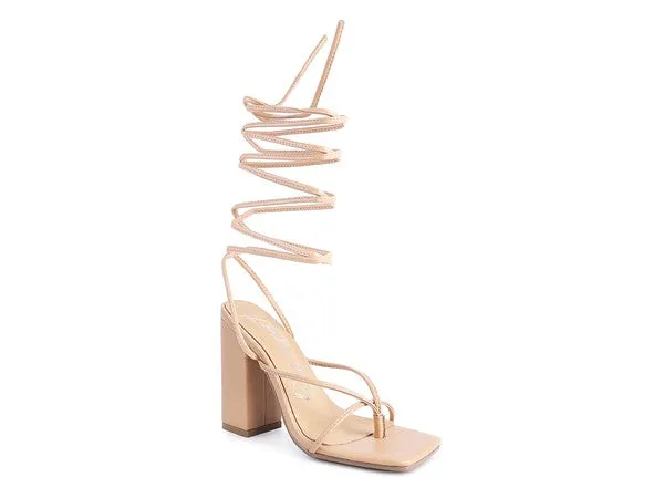 Laced up Block Heel