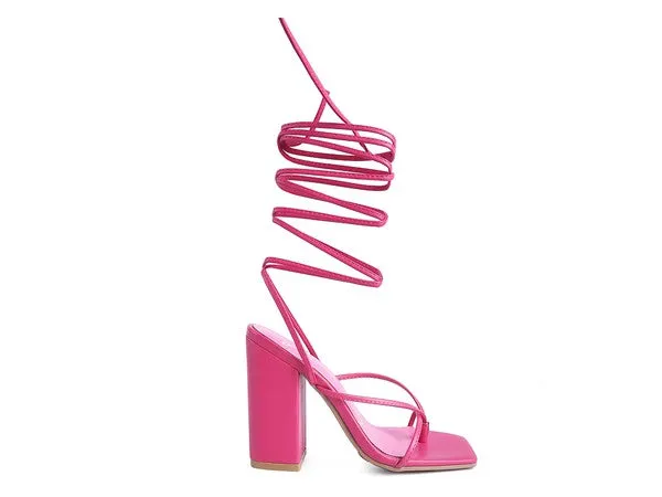 Laced up Block Heel