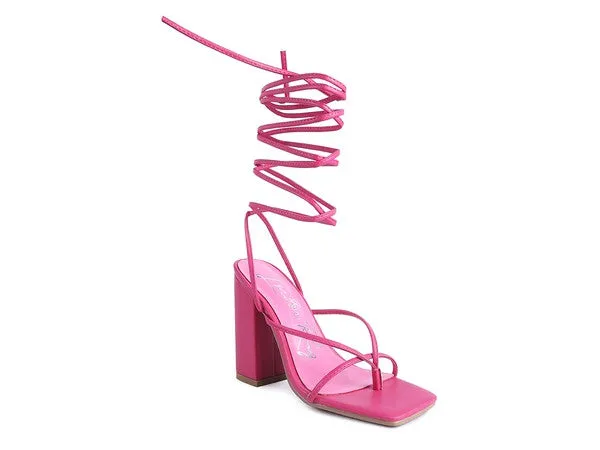 Laced up Block Heel
