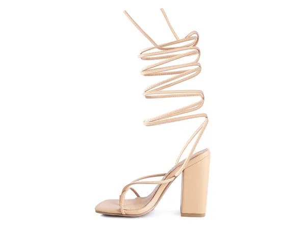 Laced up Block Heel