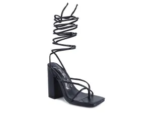 Laced up Block Heel