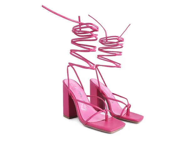 Laced up Block Heel