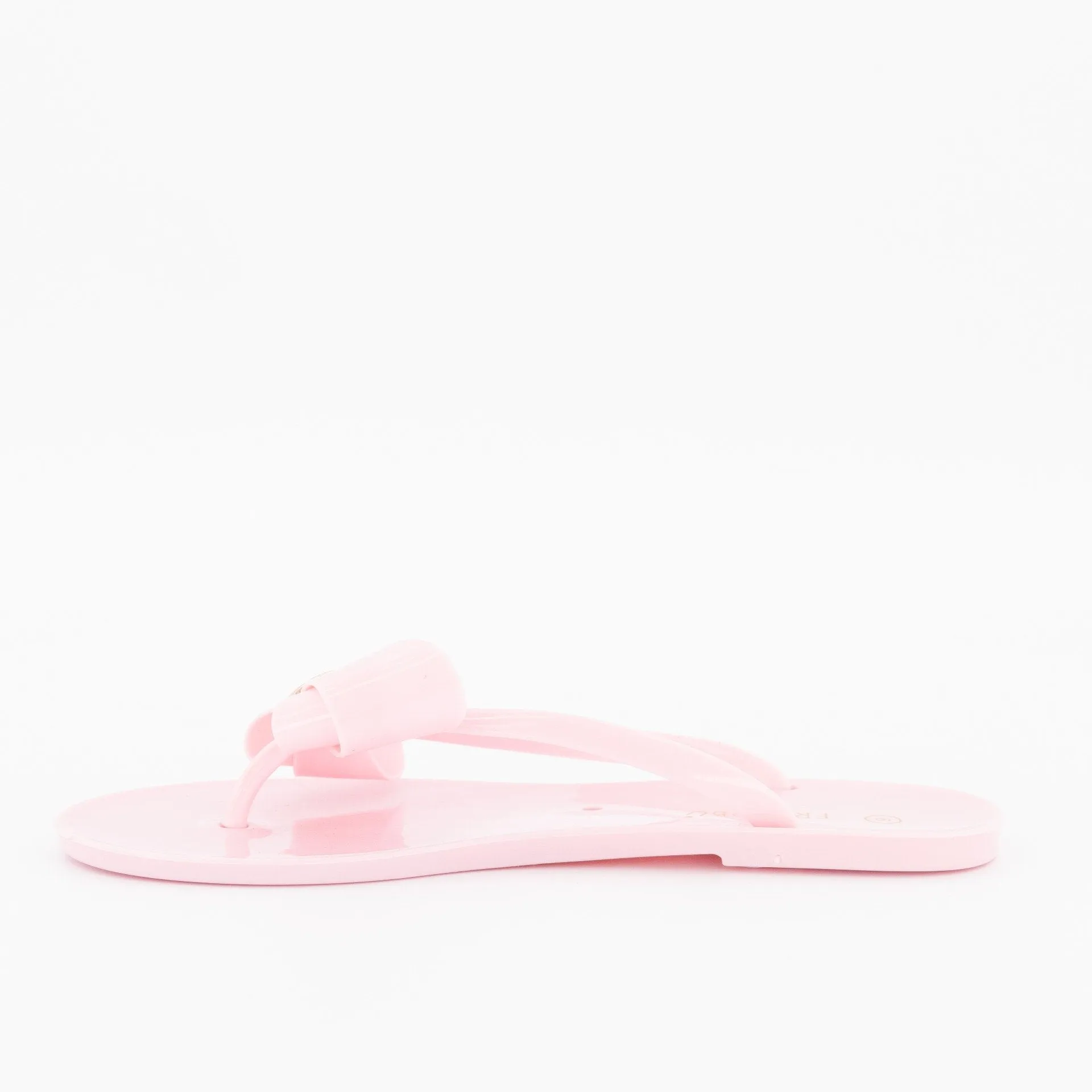 Ladies-Sweet Bow Jelly Sandal - Light Pink
