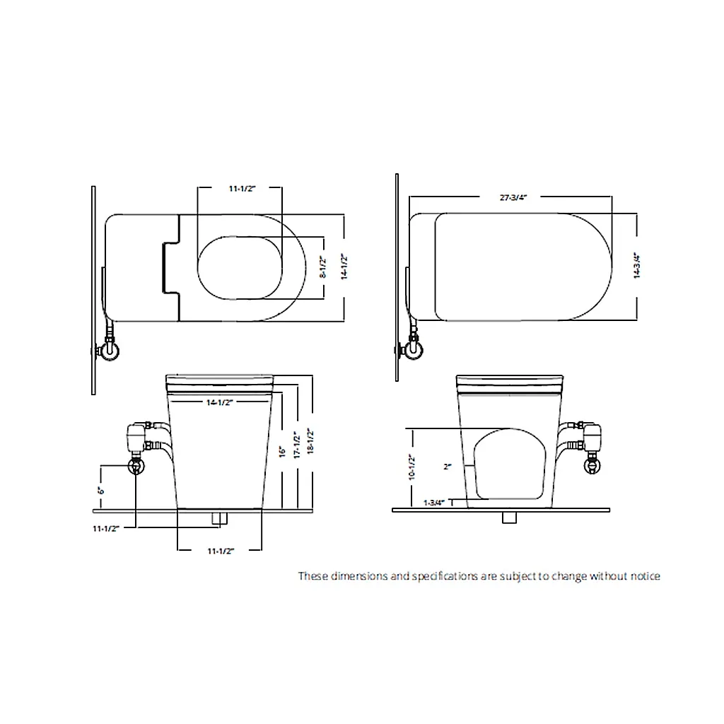 Leipzig One Piece Tankless Lite Smart Toilets - Floor Mount - 15" Ceramic/Ivory White (Final Sale)