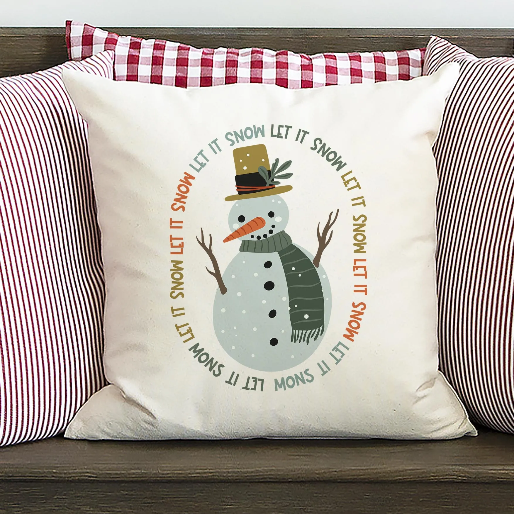 Let It Snow Christmas Pillow Cover