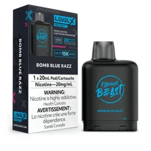 Level X Flavour Beast BOOST Pod - 15K Puffs - Bomb Blue Razz
