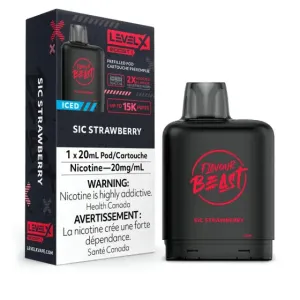 Level X Flavour Beast BOOST Pod - 15K Puffs - Sic Strawberry Iced