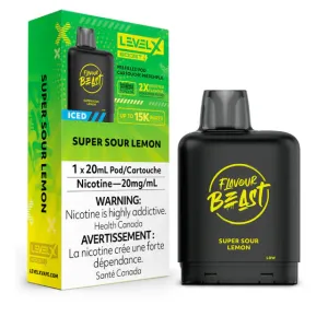 Level X Flavour Beast BOOST Pod - 15K Puffs - Super Sour Lemon Iced