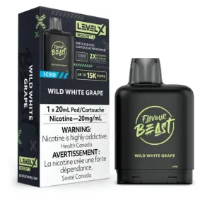 Level X Flavour Beast BOOST Pod - 15K Puffs - Wild White Grape Iced
