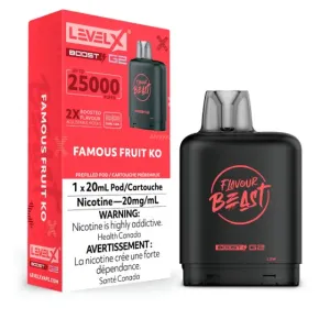 Level X Flavour Beast BOOST Pod - 25K Puffs - Famous Fruit Ko