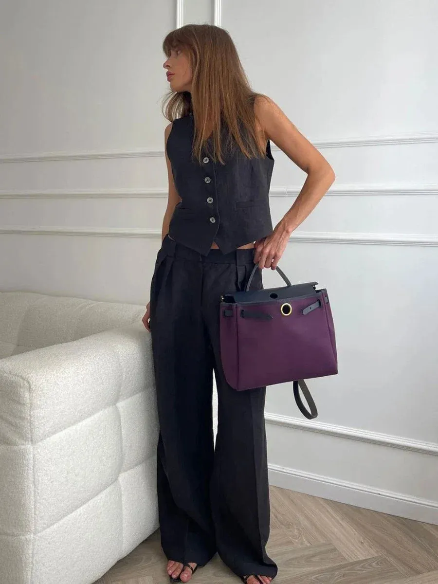 Linen Vest & Pants Set