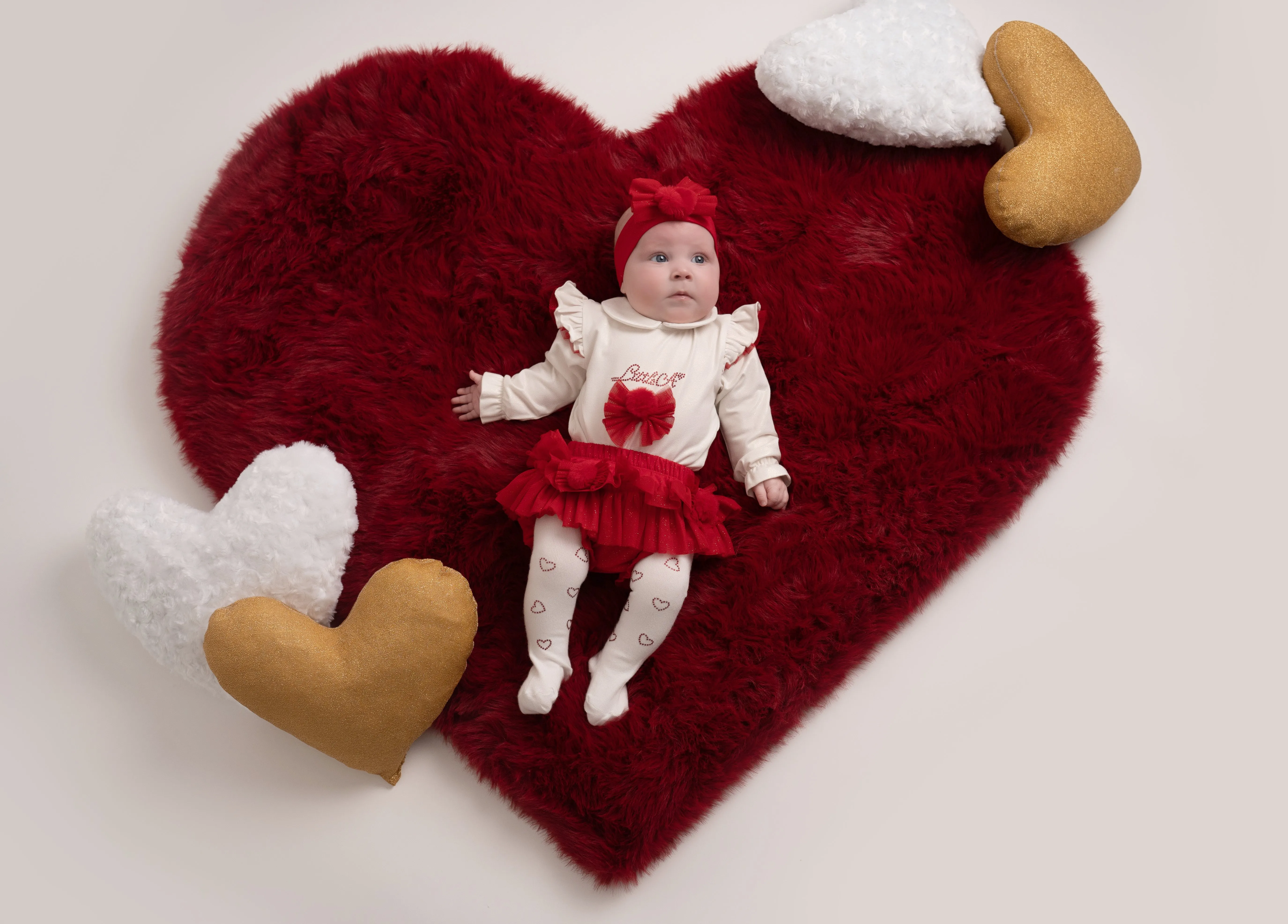Little A HEIDI Snow White Pom Pom Tulle Jam Pant Set LA24409