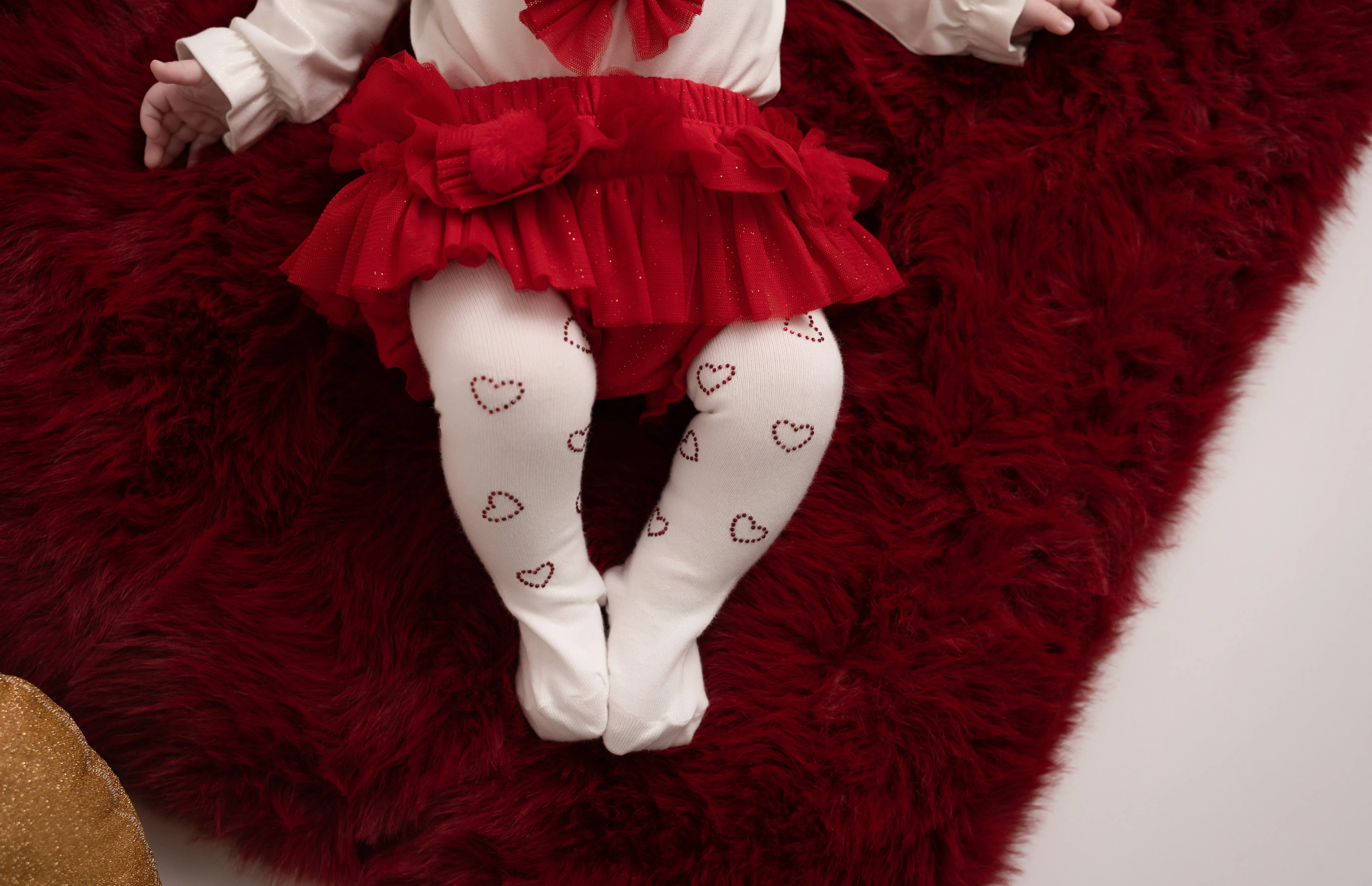 Little A HEIDI Snow White Pom Pom Tulle Jam Pant Set LA24409