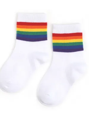 Little Stocking Co. Rainbow Striped Midi Socks