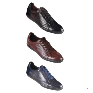 Los Altos Perforated Crocodile Toe Low Top Sneakers