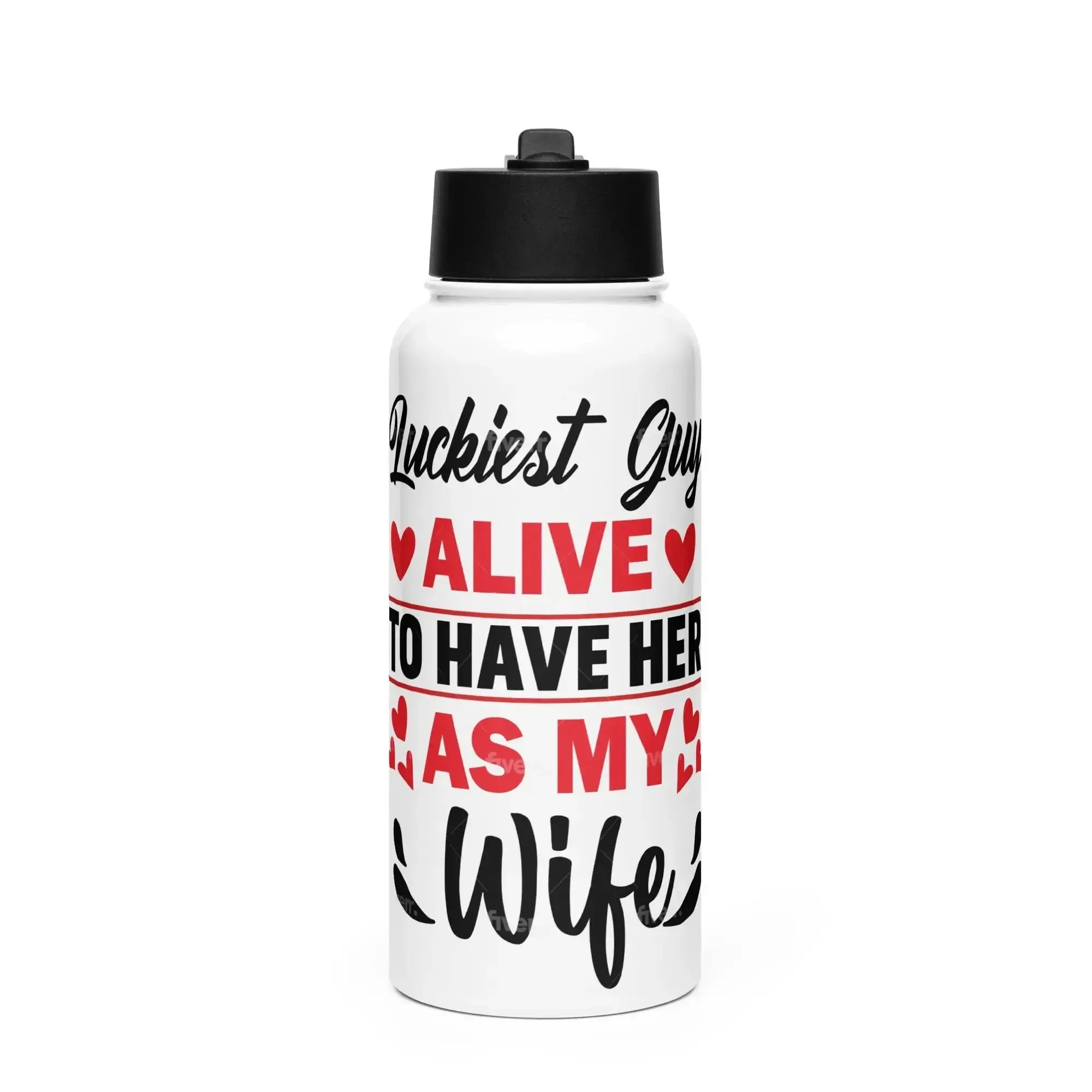 Luckiest Guy Alive Stainless Steel Water Bottle