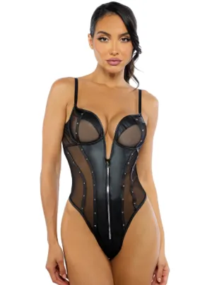 Lust & Leather Teddy - LI701