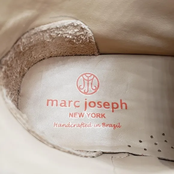 Marc Joseph | NIB West Houston Bootie Light Grey Nobuck Lace Up Leather Boot 1.5