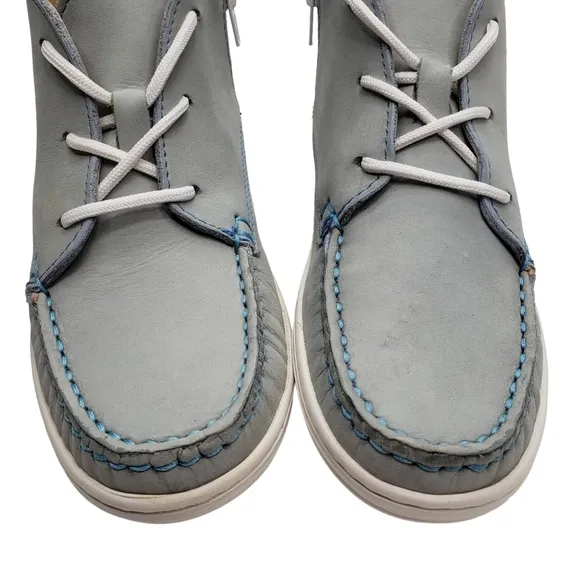 Marc Joseph | NIB West Houston Bootie Light Grey Nobuck Lace Up Leather Boot 1.5
