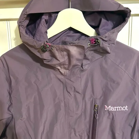 MARMOT “Ramble Comp”Night Shade Purple Hooded Snow Jacket Women’s Size Large