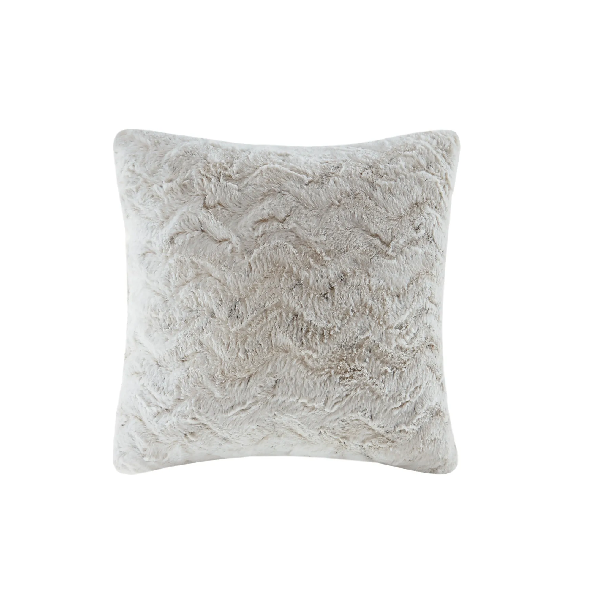 Marselle Faux Fur Square Pillow Snow Leopard