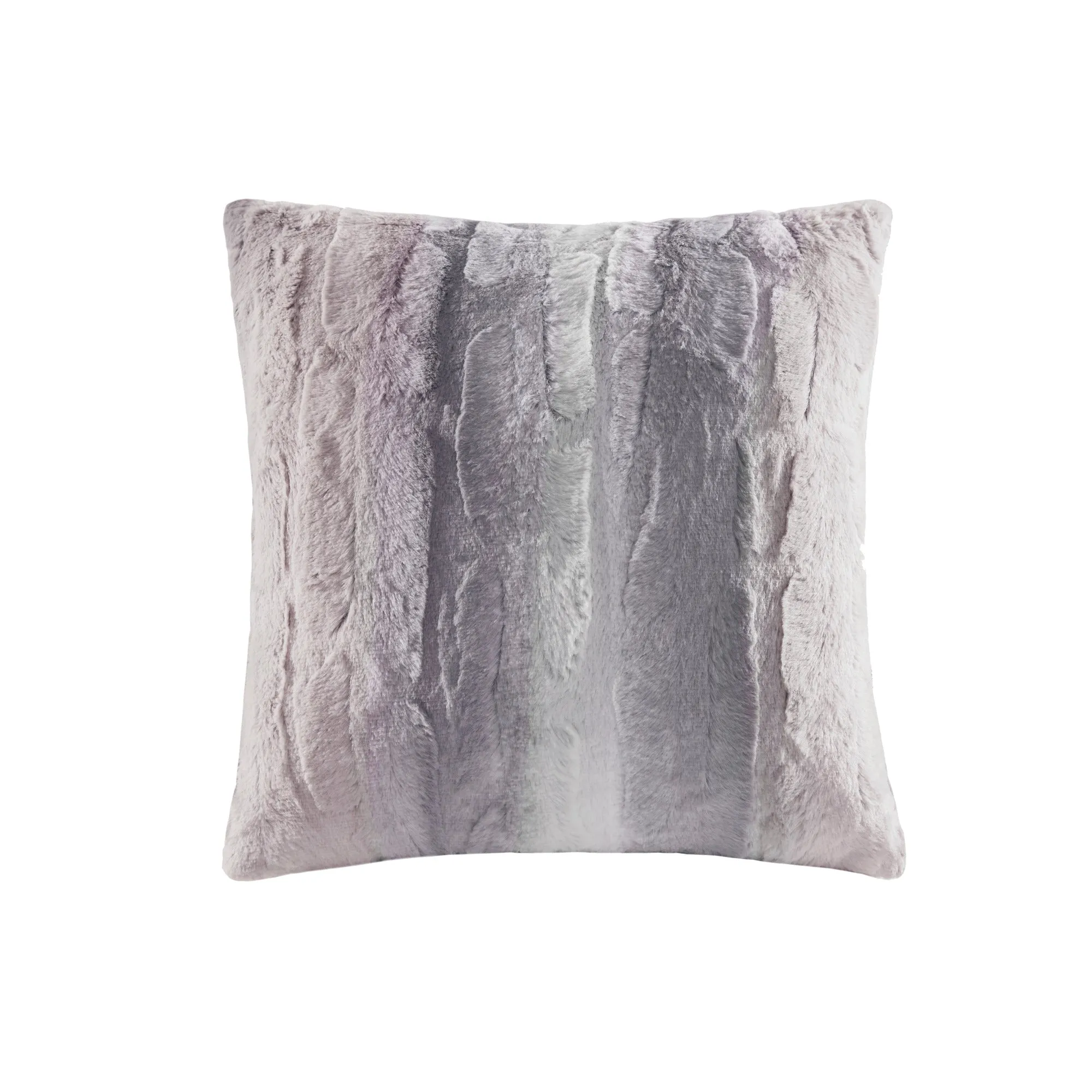 Marselle Faux Fur Square Pillow Snow Leopard