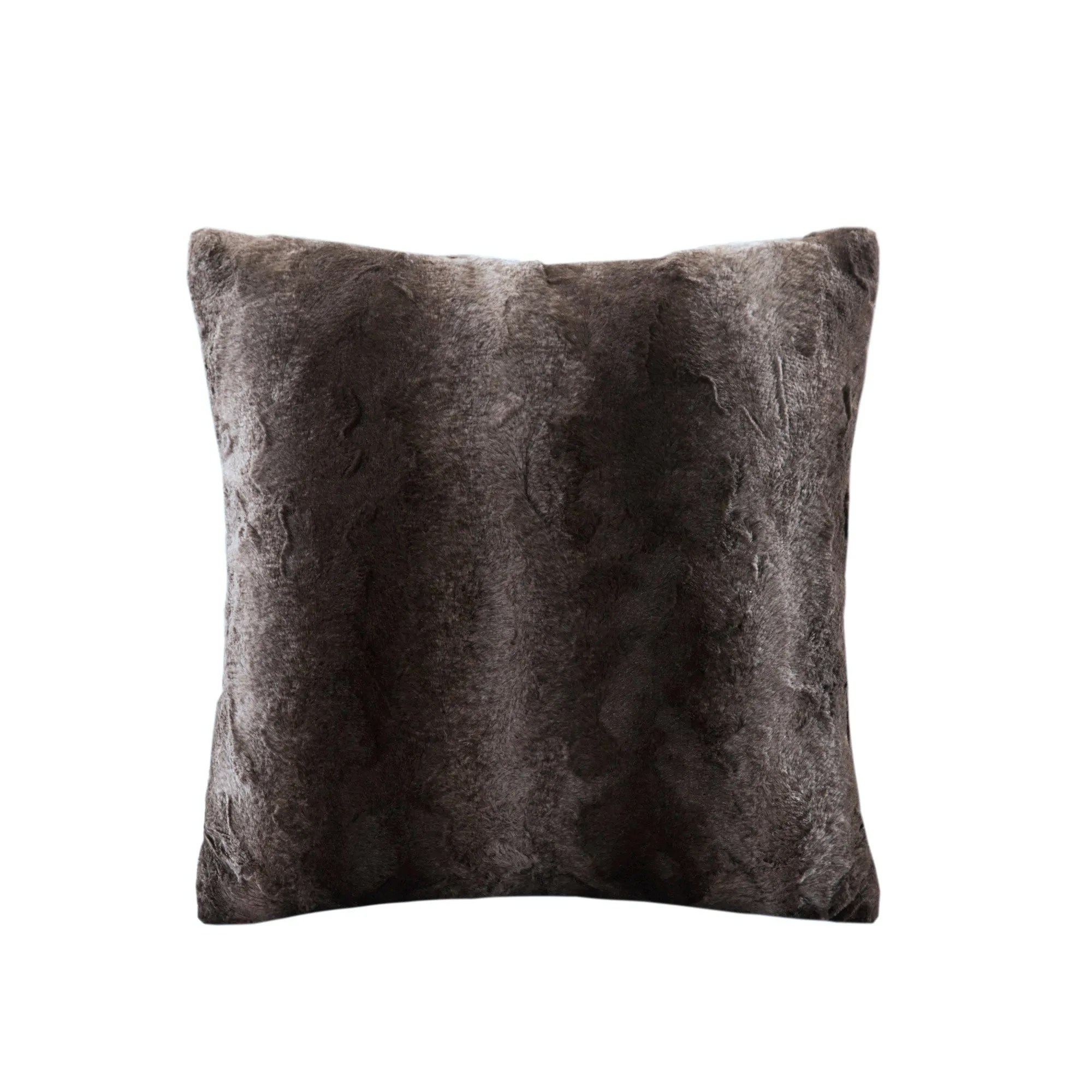 Marselle Faux Fur Square Pillow Snow Leopard