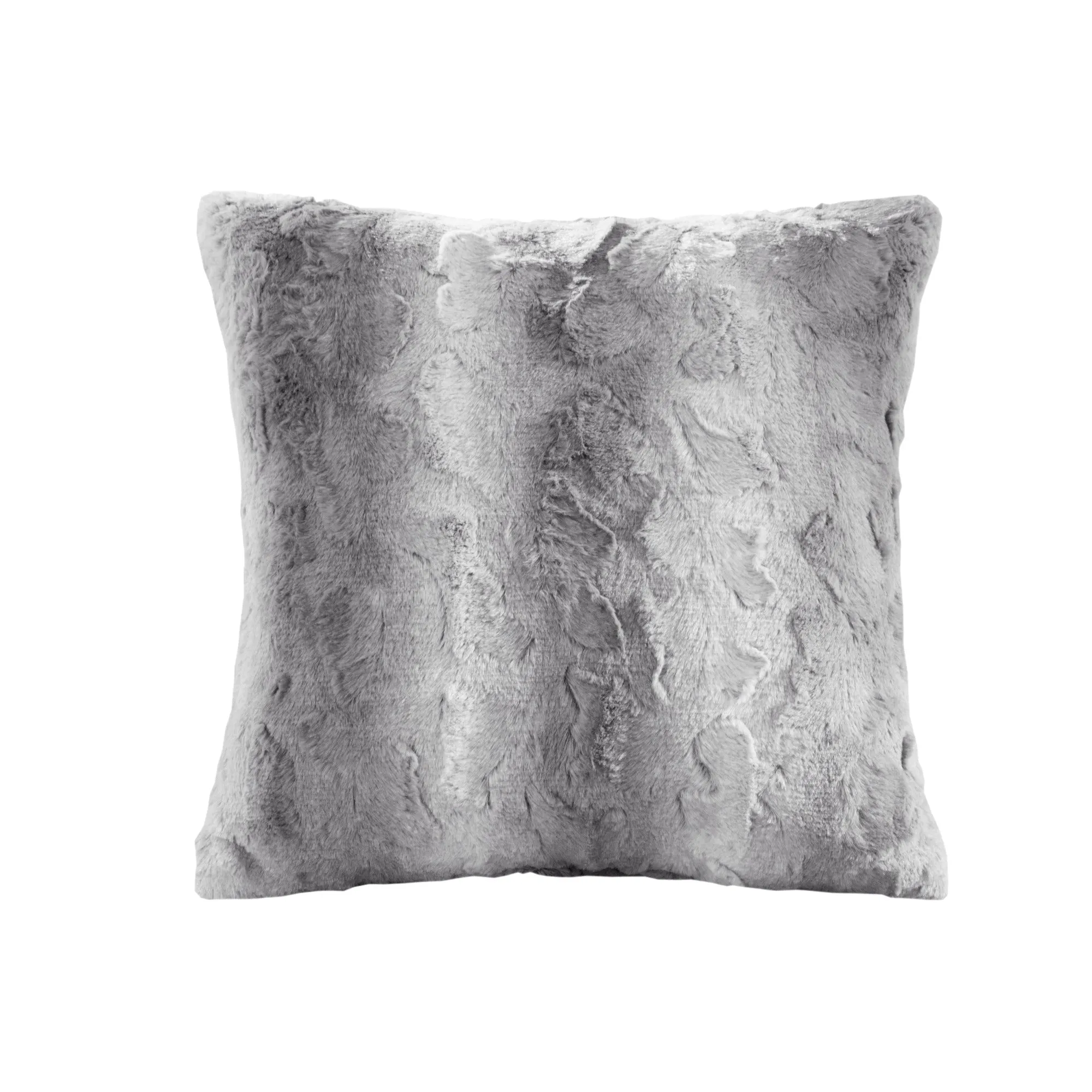 Marselle Faux Fur Square Pillow Snow Leopard