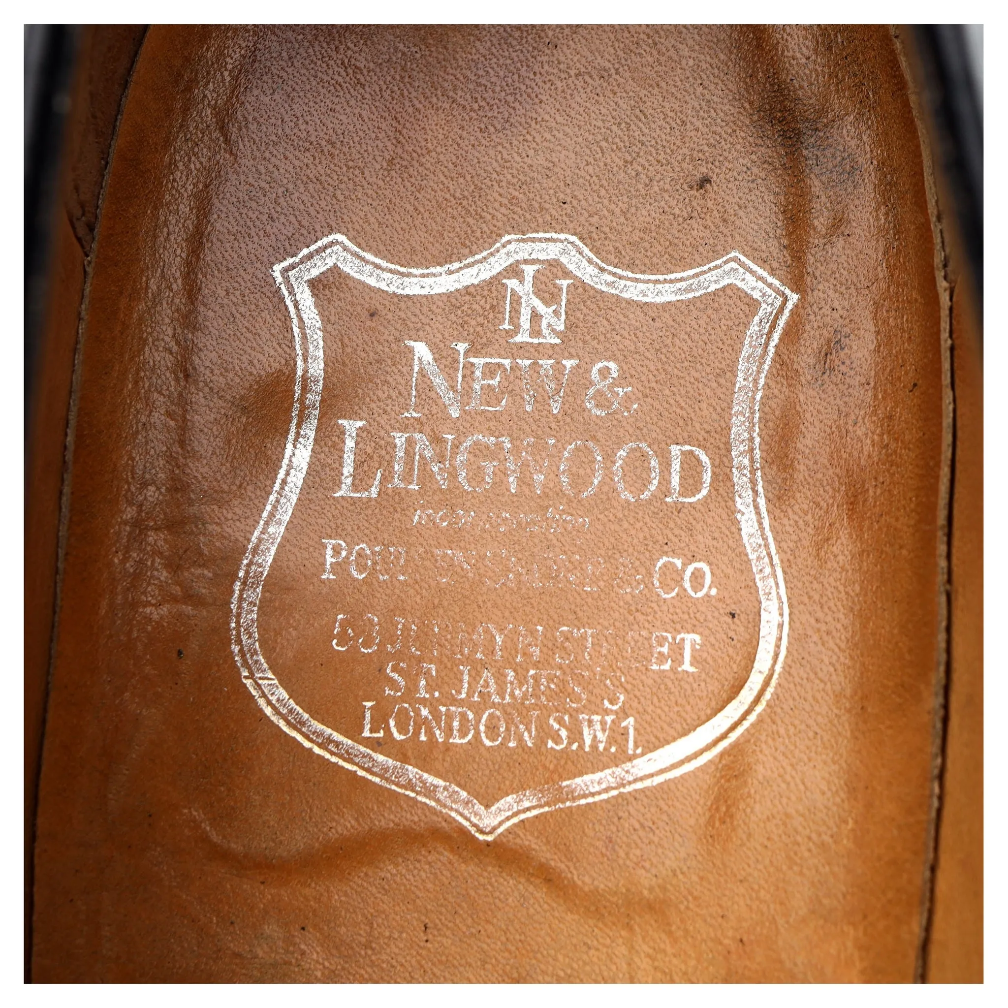 New & Lingwood Black Leather Loafers UK 9 E