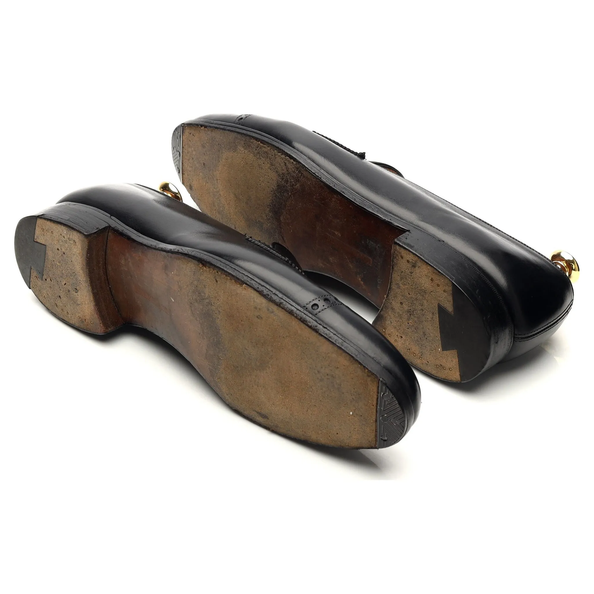 New & Lingwood Black Leather Loafers UK 9 E