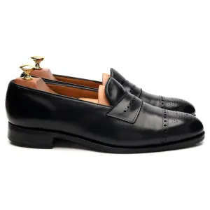 New & Lingwood Black Leather Loafers UK 9 E