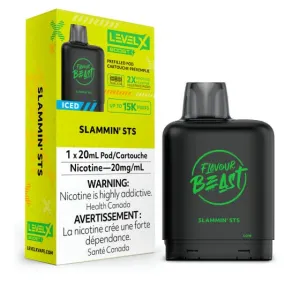 (NEW!) Flavour Beast Level X 25k puff BOOST disposable pods - Slammin' STS Iced