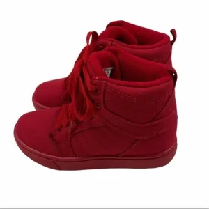 New Heelys Up Town High Top Sneaker Red Youth Sz 2