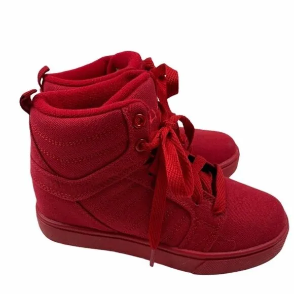 New Heelys Up Town High Top Sneaker Red Youth Sz 2