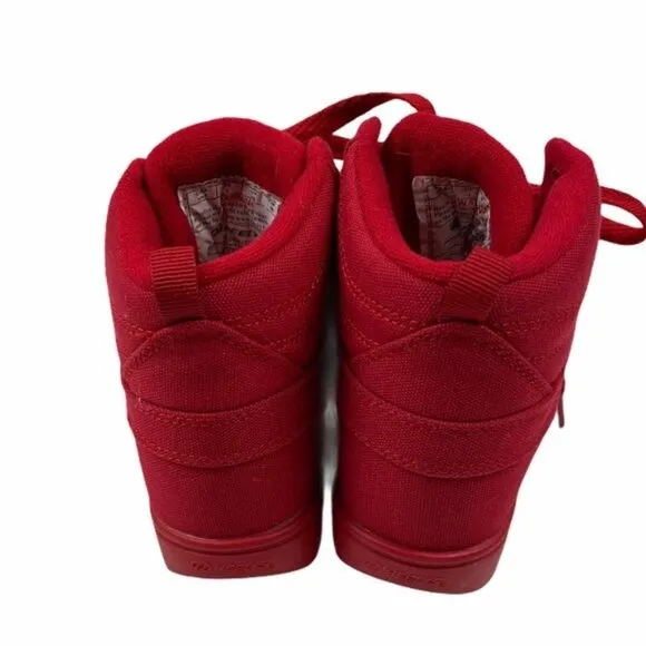 New Heelys Up Town High Top Sneaker Red Youth Sz 2