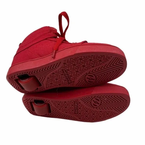 New Heelys Up Town High Top Sneaker Red Youth Sz 2