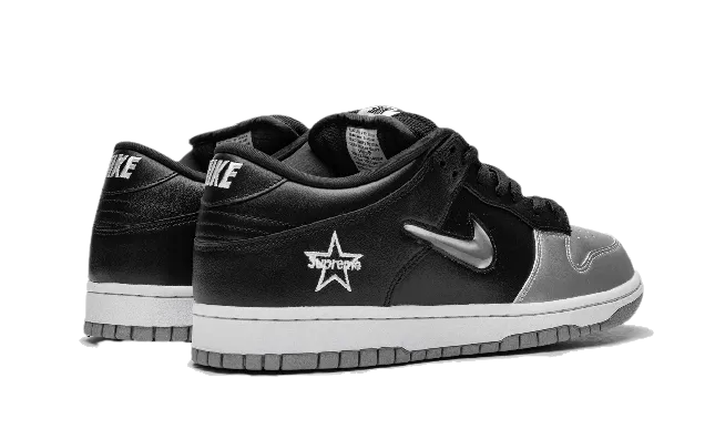 Nike SB x Supreme Dunk Low "Jewel Swoosh" Silver