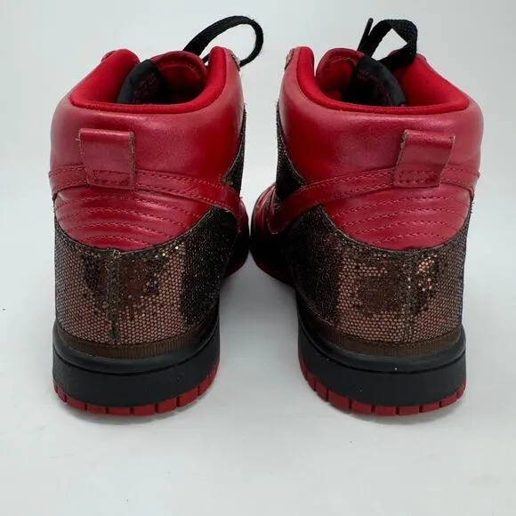 Nike Women's Dunk High Skinny Metallic Sneaker 8.5
