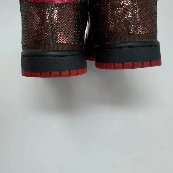 Nike Women's Dunk High Skinny Metallic Sneaker 8.5
